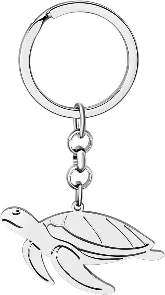 Staal Zeeschildpad Haai Dolfijn Vis Sleutelhanger Zeepaardje Krab Sleutelhangers Charms Zomer Geschenken Voor Vrouwen Meisjes