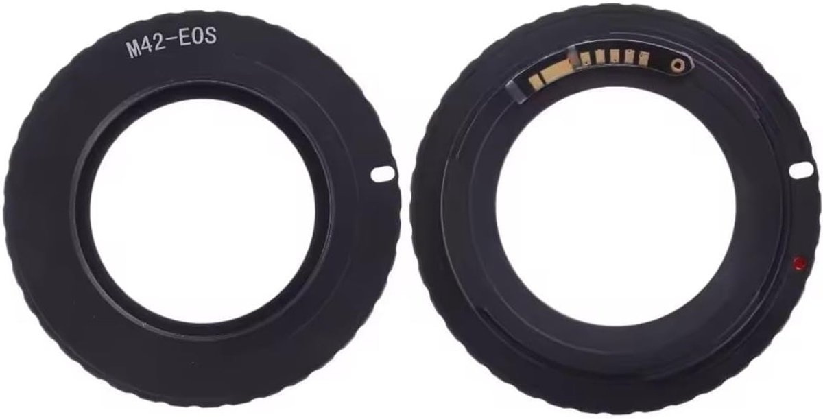 M42 naar EOS EF/EF-S met AF-bevestigingschip, M42-EOS metalen ring voor EF/EF-S DSLR's