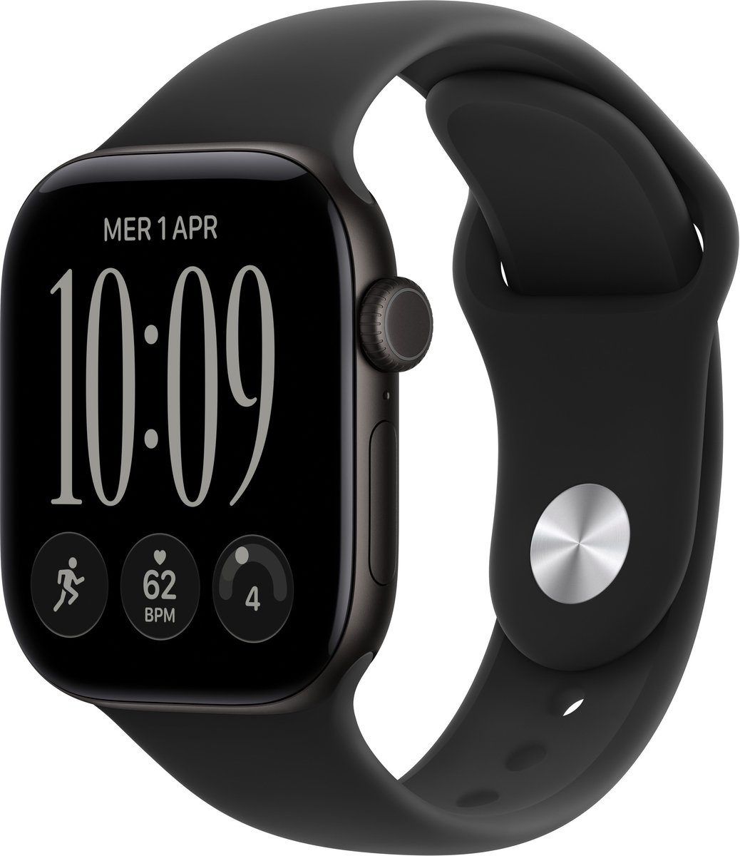 Apple Watch Series 12 - Wifi + 5G - 42 mm - Zwart - S/M