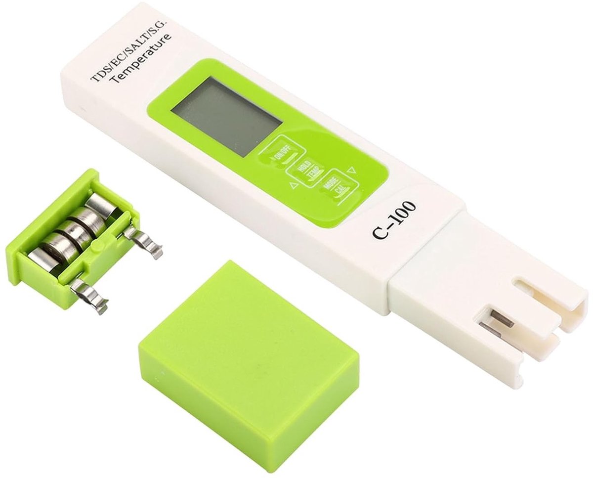 5-in-1 zwembadwateranalysator met LCD-display, digitale zoutmeter en thermometer voor optimale waterkwaliteit
