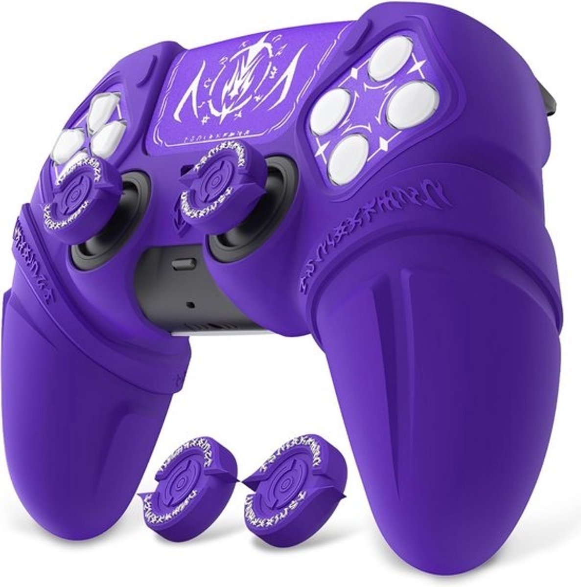 Siliconen Beschermhoes voor PS5 Controller met Thumb Grips en Skins - Duurzaam Grip