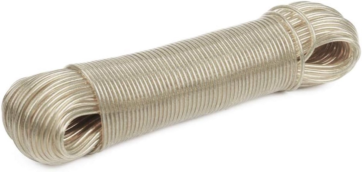 Hoogwaardige 50m PVC Waslijn met Stalen Inlage voor Huishoudelijk Gebruik, Tuin en Kamperen