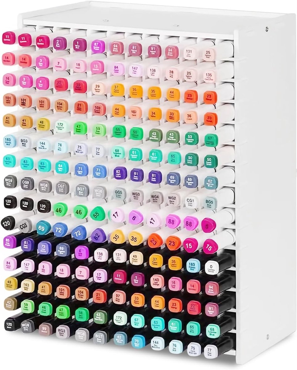 Marker Organizer voor Desk - 180 Pennenhouder voor Potloden, Krijtjes en Stiften voor Thuis, School en Kantoor