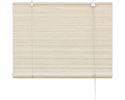 Bamboe rolgordijn Zoë – Naturel – 140x220 cm – Bamelle - Natuurlijk & stijlvol raamdecoratie – Lichtdoorlatende zonwering – Eenvoudige & sne