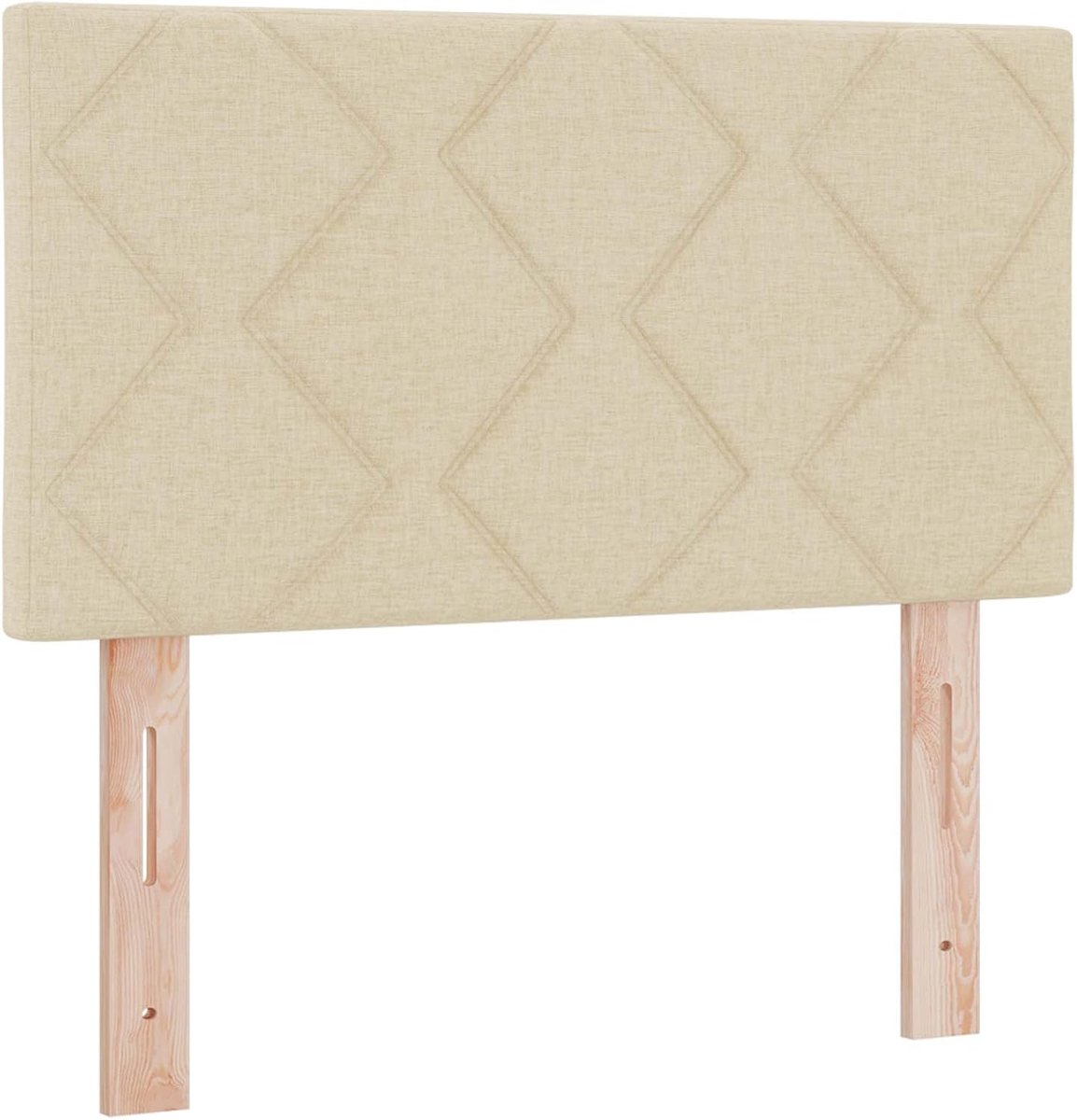 Hoofdeinde, crème, 80 cm, stof, voor bedden zonder hoofdeinde, ideaal voor slaapkamer en moderne woonkamers, eenvoudige montage, gemakkelijk te reinigen en rugvriendelijk zitten
