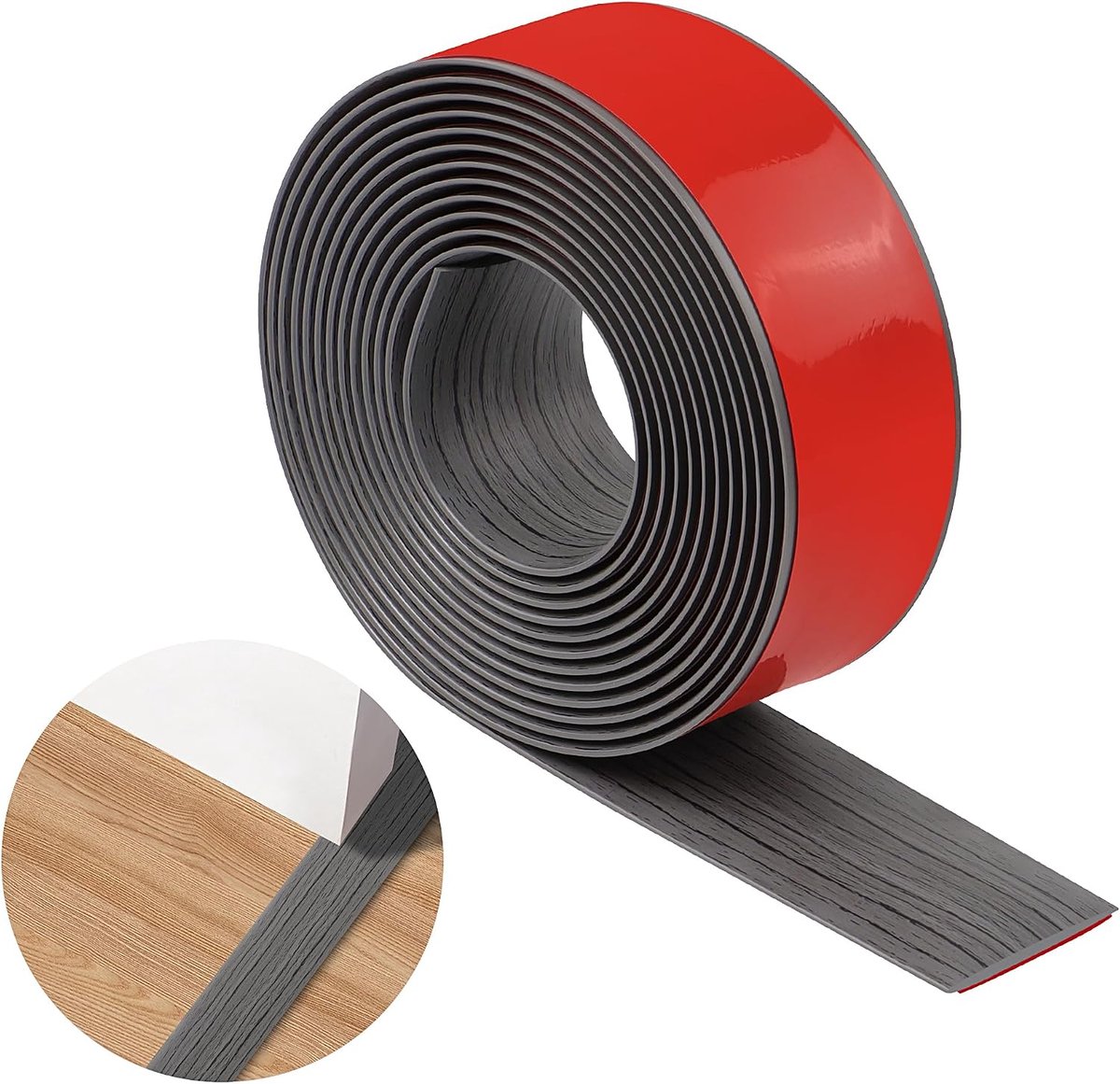 400 cm x 5 cm vloerovergangsstrips, PVC zelfklevende drempelstrips voor deuropeningen, waterdicht en slijtvast, tapijtdeurstrips geschikt voor randen van deuren, ramen, vloeren