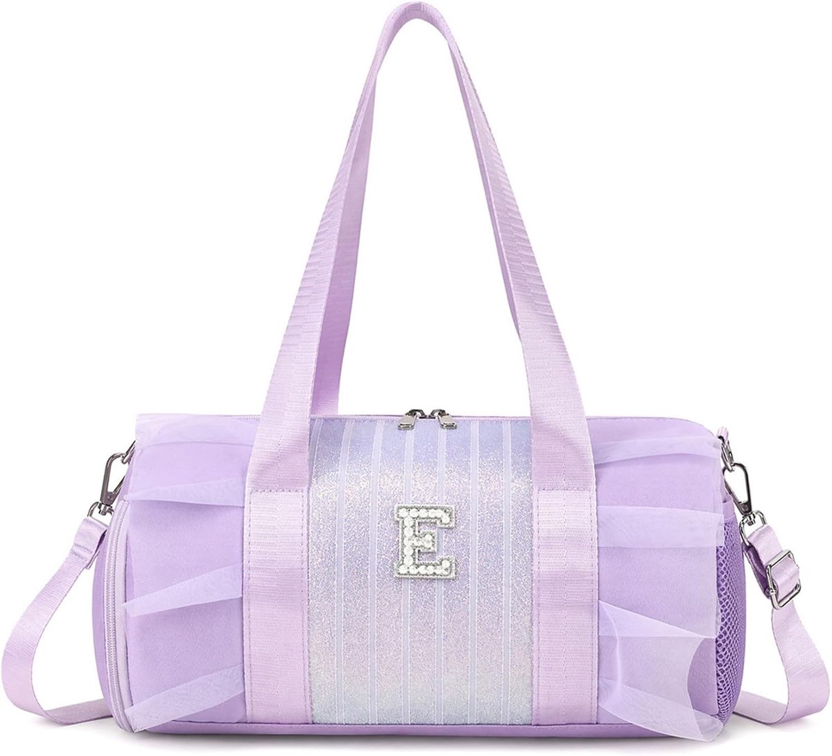 Ballettas voor meisjes, kinderen, sporttas, danstas met nat vak, regenboogglitter, schoudertas voor meisjes, ballet, gym