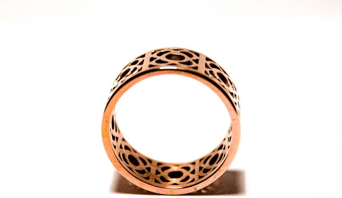 Ring van staal, design Barcelona, modieus modesieraad, panot-stijl, bohemian, chirurgisch staal, 20, Glazuur, niet van toepassing.,