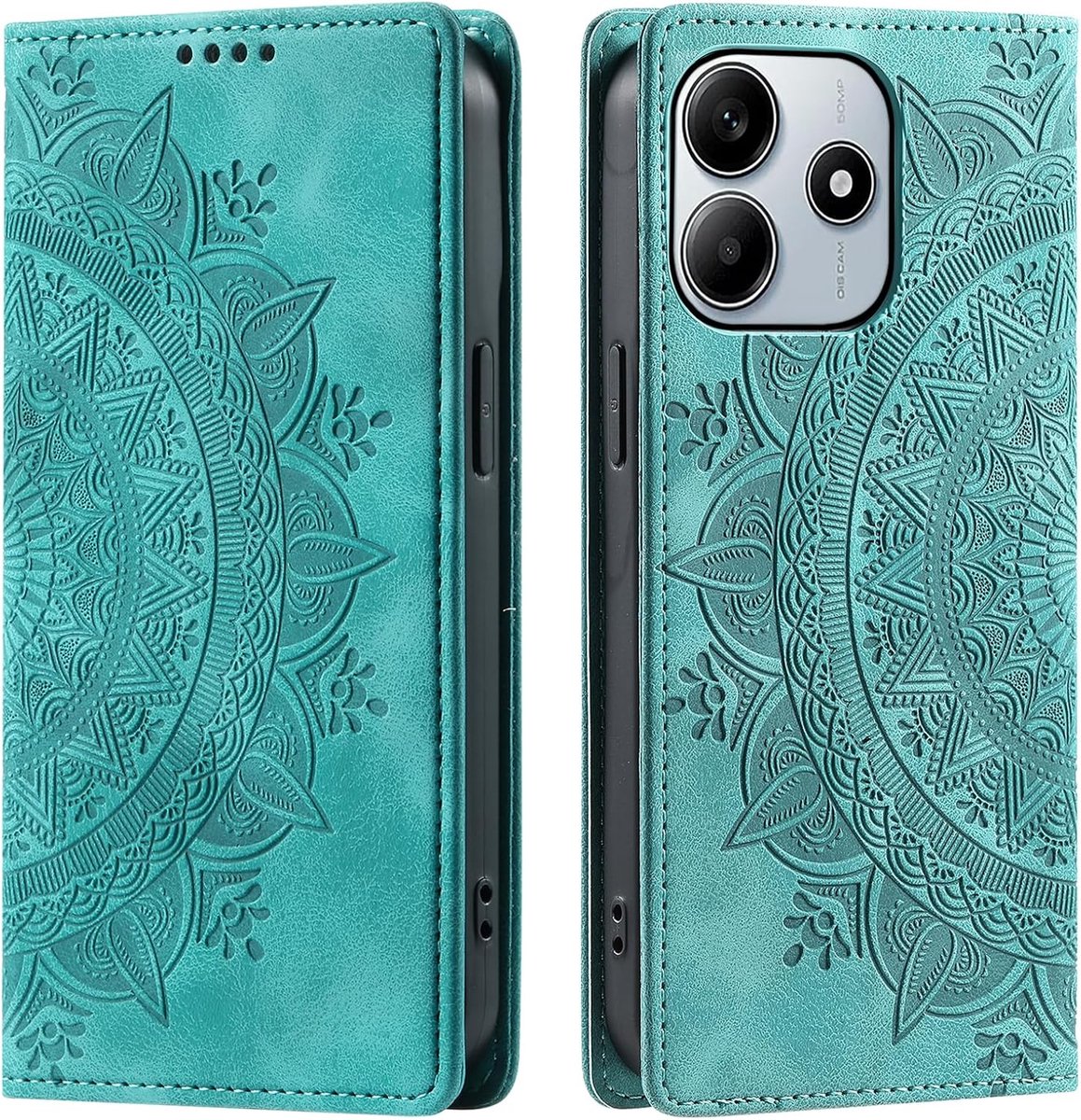 Hoesje voor Xiaomi Redmi Note 14 Pro 5G / Note 14 Plus 5G, Telefoonhoesjes met Pasjeshouder, schokbestendig Telefoon beschermhoes voor Redmi Note 14 Pro 5G / Note 14+ 5G (Retro Groen)