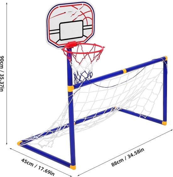 Voetbaldoel Basketbalhouder Voetbalnet voor Kinderen Voetbalnet Gegraven Basketbalmand voor Kinderen Draagbare Basketbalmand — afbeelding 2