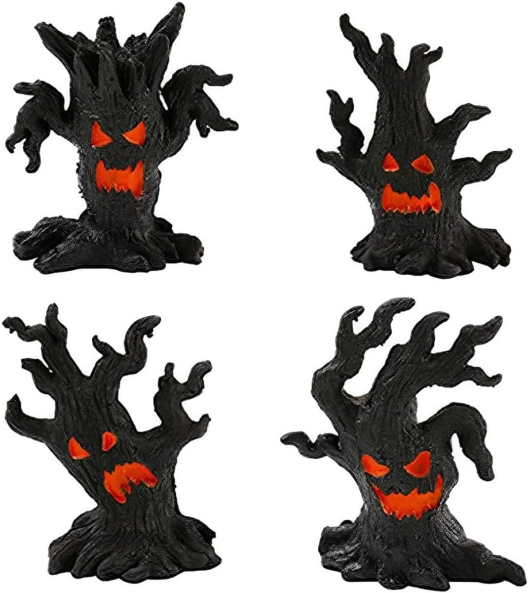 Decoraties, Halloween boom demonen ornamenten, horror Halloween boom spectrale stam miniaturen ornamenten, accessoires voor de decoratie van de Halloween-scène