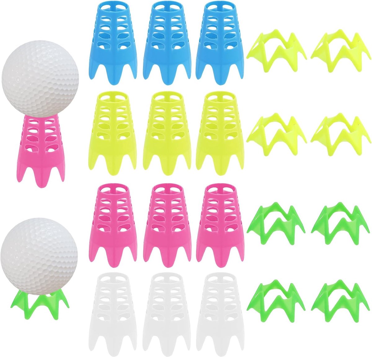 Tees kunststof golftees binnen en buiten training golfmat voor wintergras en driving range
