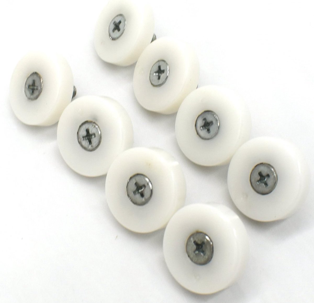 6 mm x 25 mm x 7 mm katrol met schroefkunststof lagerwiel voor printerlade of kassalade of koelkasten, klein rubberen wiel
