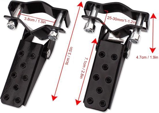 Vouwbare Voetsteunen voor Motoren - Comfortabele Voetsteunen voor Retro Motoren en ATV's met Accessoires — afbeelding 5