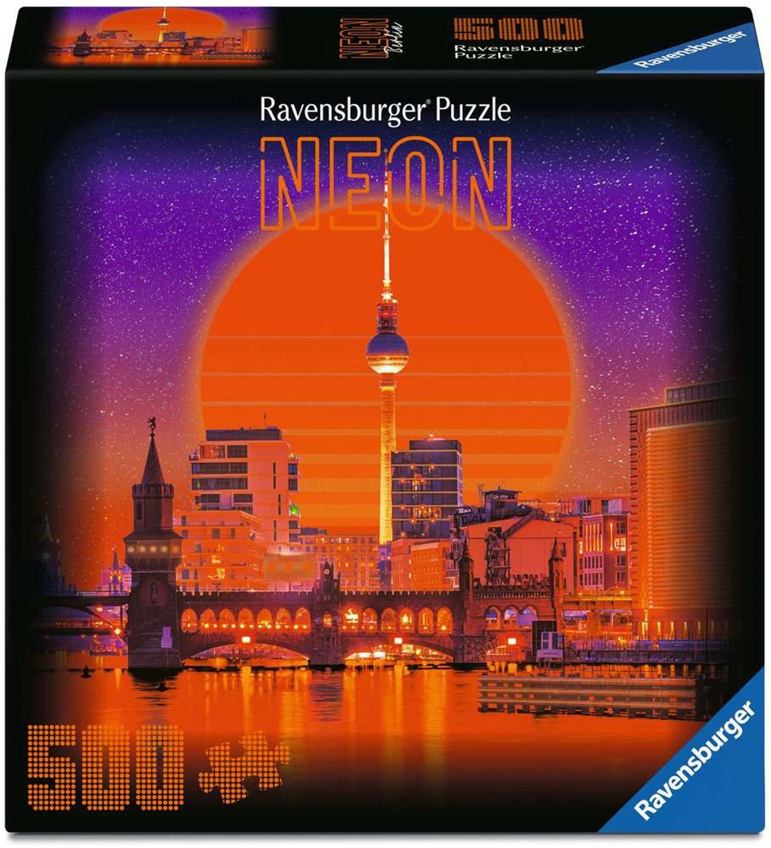 Ravensburger Neon Berlin Puzzel 500 Stukjes | Moderne Stadsgezicht Legpuzzel | Neon Collection