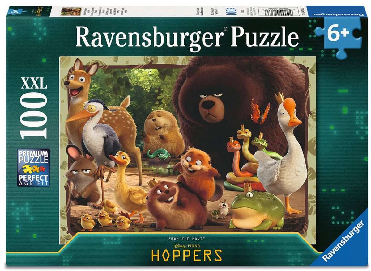 Ravensburger Hoppers Secrets of the Animal World Kinderpuzzel - Kinderpuzzel 100 XXL Stukjes - Vanaf 6 Jaar