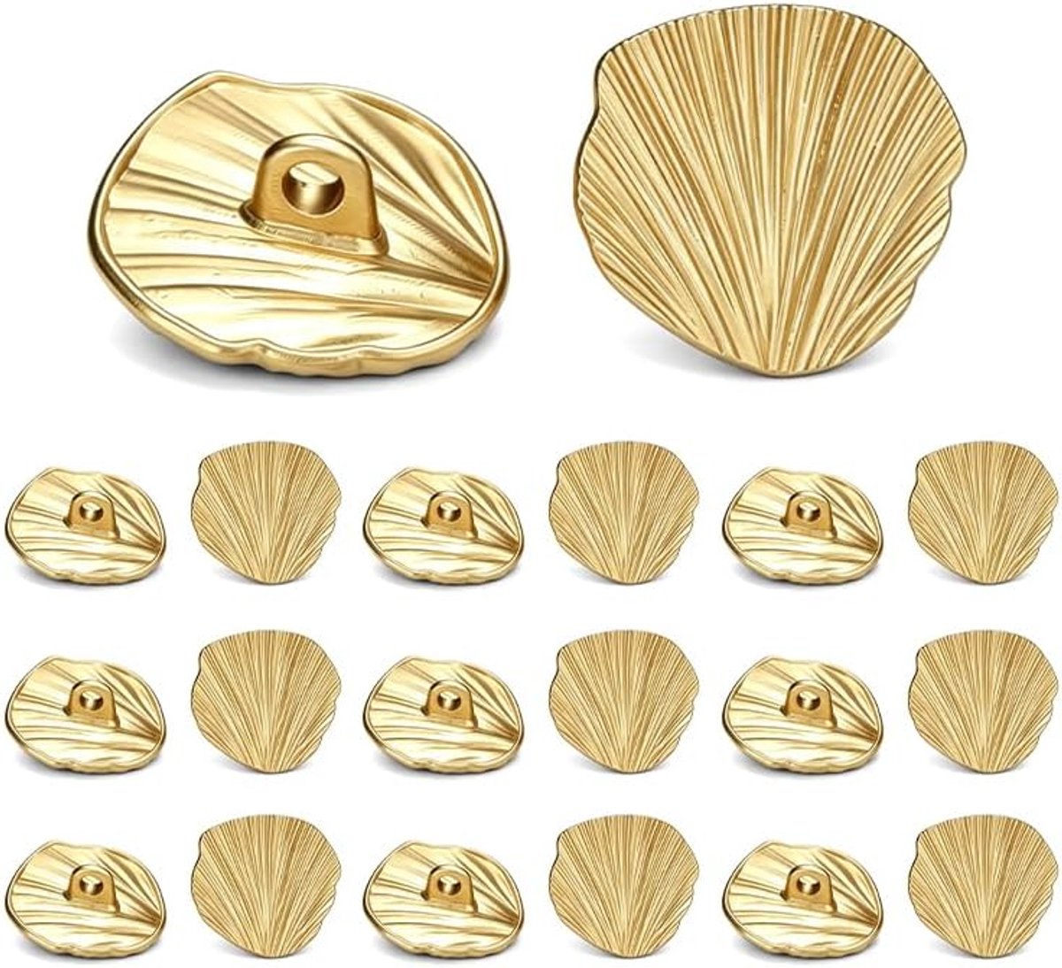 Knopen met metalen schacht (goud)