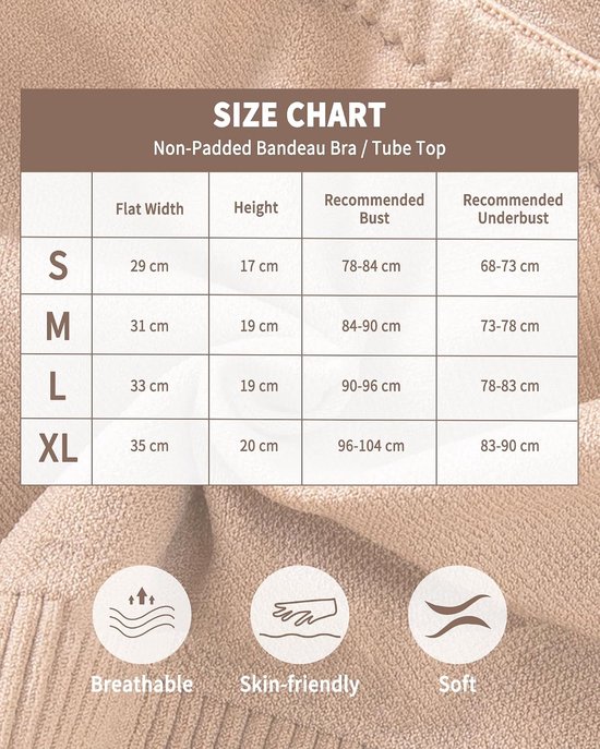 beha voor dames, zonder bandjes, bandeau-top, ongevoerd, stretch-bovendeel — afbeelding 5