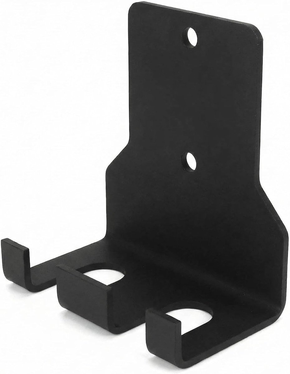 Dubbele Dumbbell Houder - Verticale Wandgemonteerde Dumbbell Rack van Hoogwaardig Staal in Zwart voor Thuisgebruik en Fitnessruimte