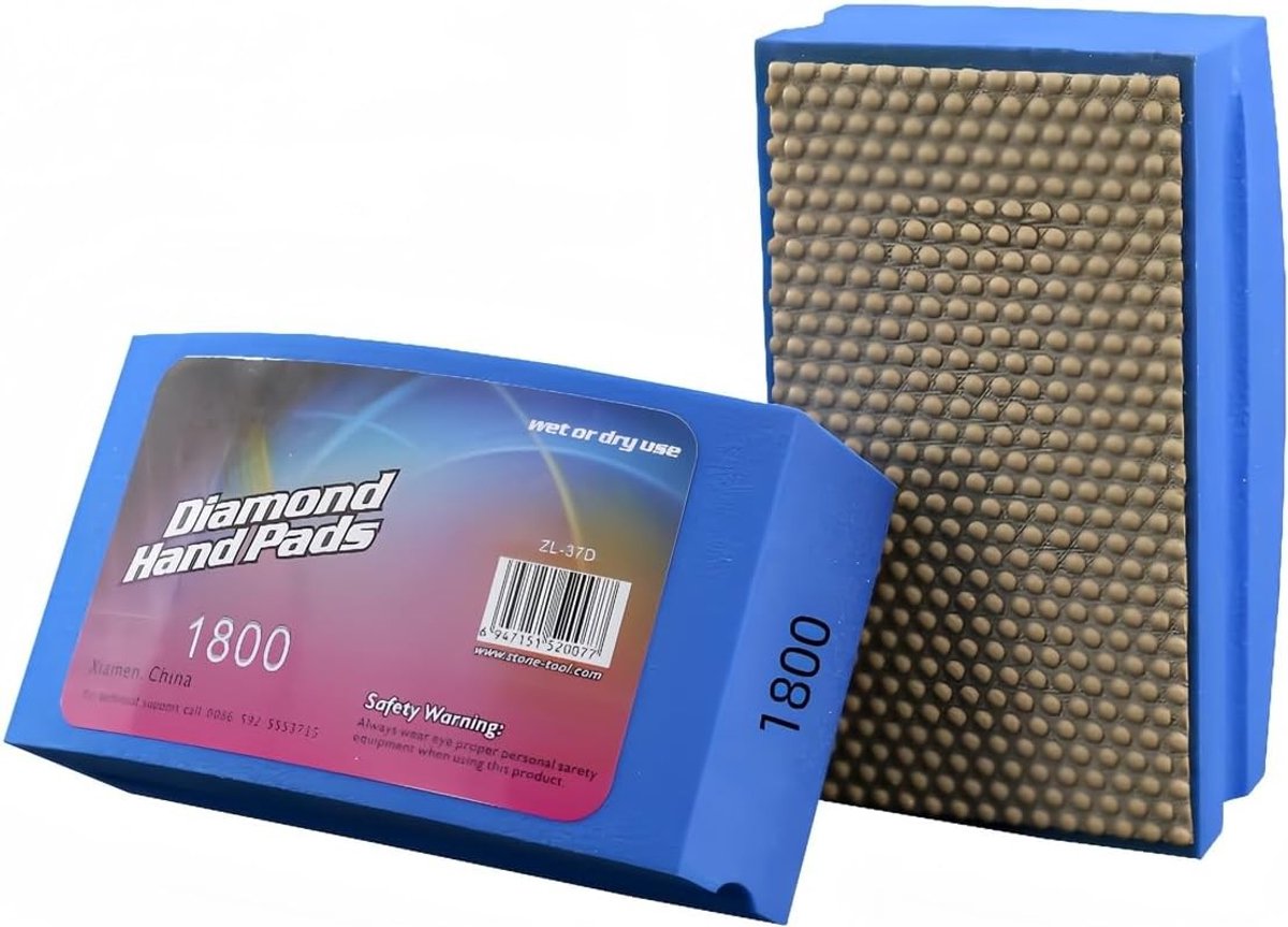 Handpad Blokken voor Schuren en Polijsten met 1800 Korrel - Perfect voor scherpe randen en gladde afwerkingen