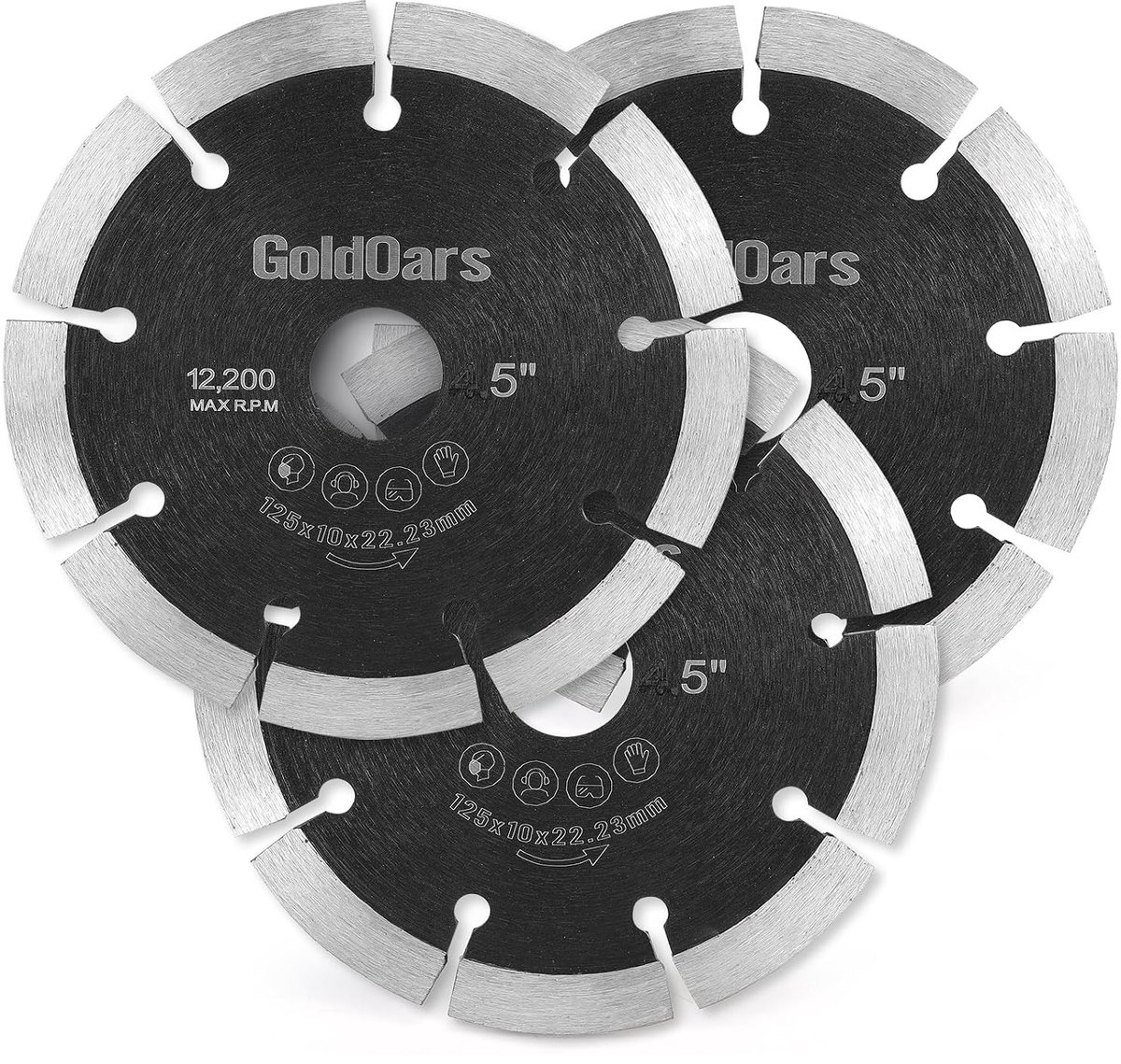 Set van 3 ultrafijne diamantschijven voor haakse slijper 125 mm - Ideaal voor slijpen, polijsten en afwerken