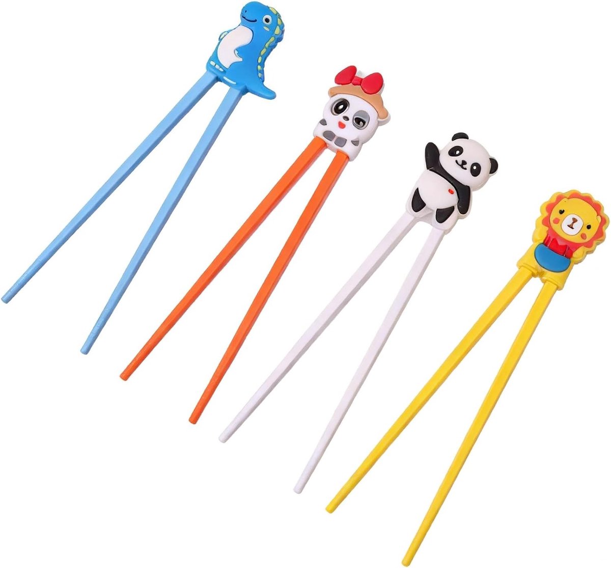 Eetstokjes voor kinderen, hulp als houder voor beginners, eetstokjes om te eten, afneembare eetstokjes, leerset in schattig design, geschikt voor kinderen jaar
