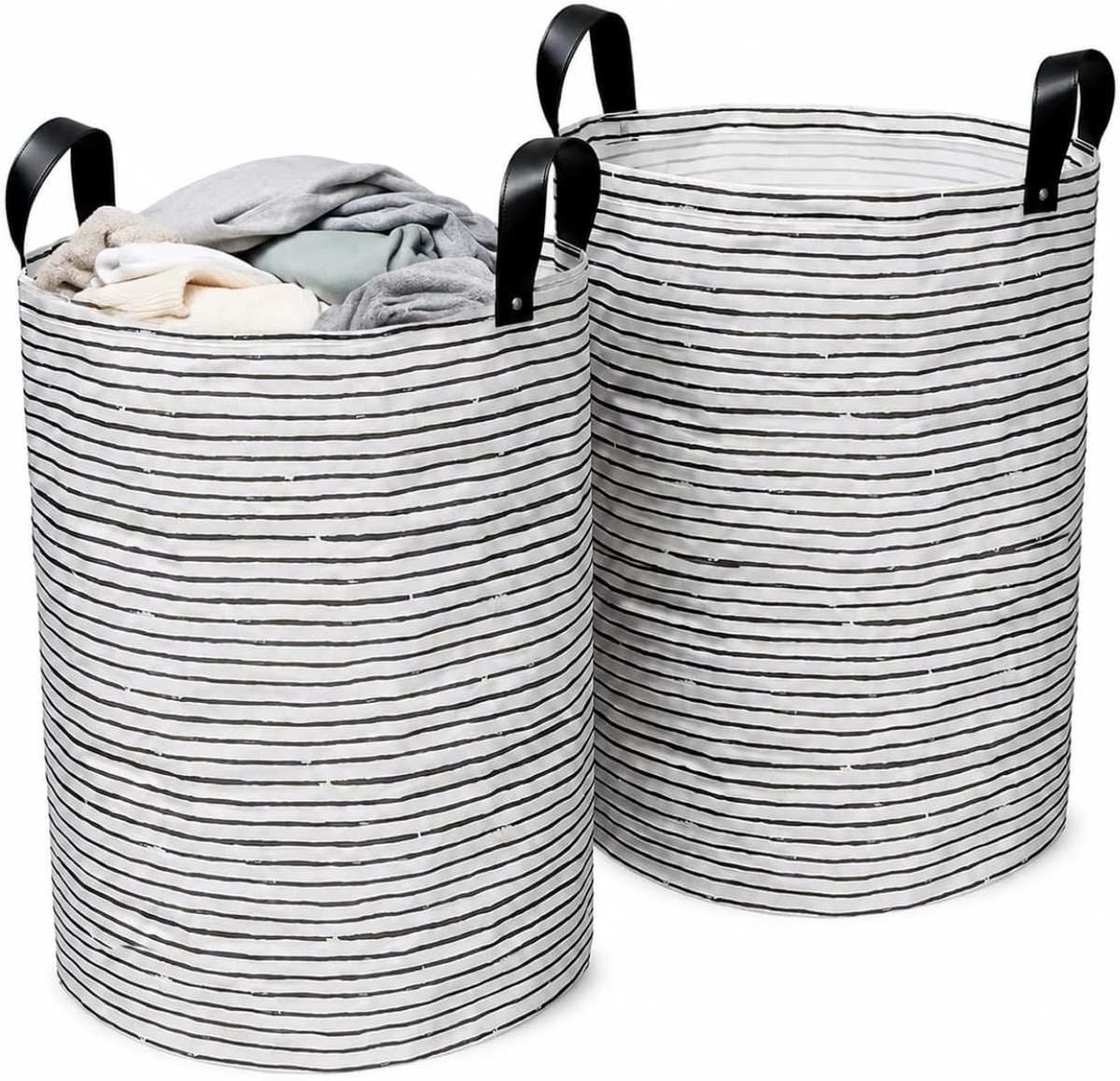 2 stuks 60 l wasverzamelaar, opvouwbare wasmand, stof