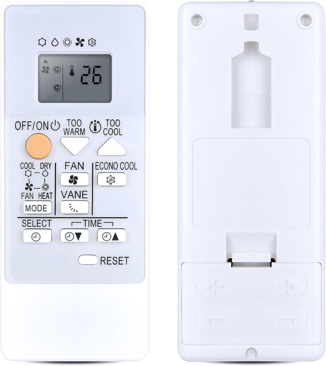 Vervangende afstandsbediening passend voor Mitsubishi Electric airconditioner MSZ-HR25VF-E1 MSZ-HR25VF-E2 MSZ-HR25VF-E6 MSZ-HR25VF-E7 MSZ-HR25VF-ER1 MSZ-HR25VF-ET1