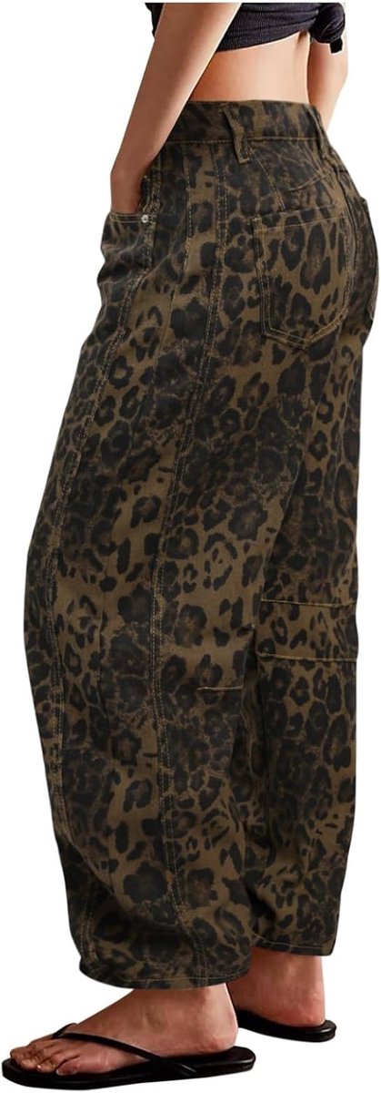 Damesbroek, hoge taille, Palazzo, cargo, joggen, harembroek, comfort, los, ademend, zakken, elegant, kantoor, casual, zacht, zomer, A48