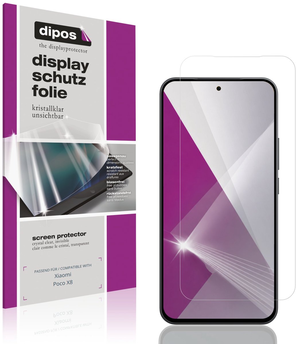 dipos – 4x Beschermfolie geschikt voor Xiaomi Poco X8 | Krasbestendige & heldere Screenprotector Ultra-Thin