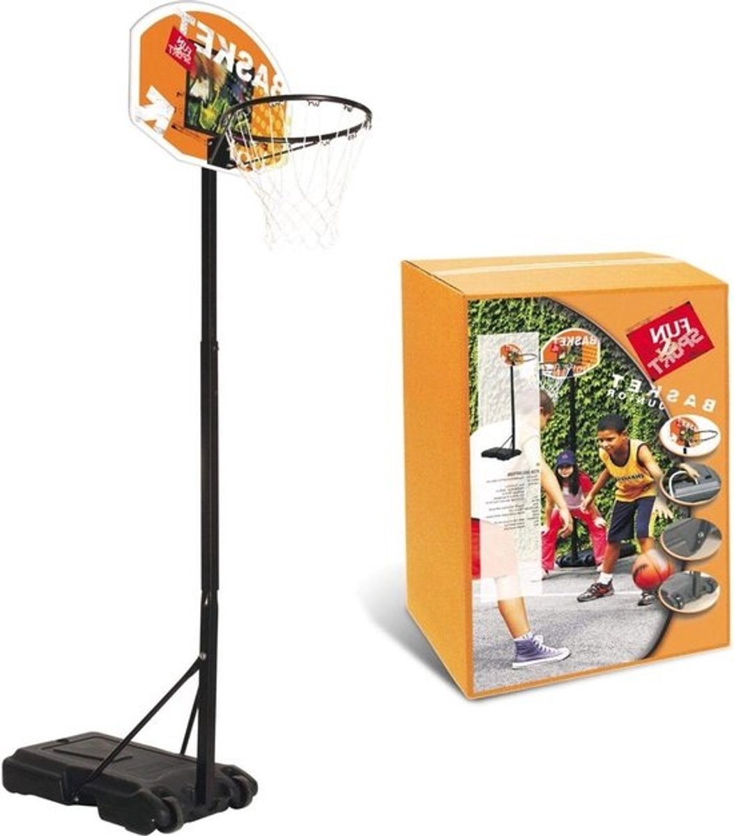 Verstelbare basketbalkorf junior - 165-205 cm hoogte - Mondo 18294