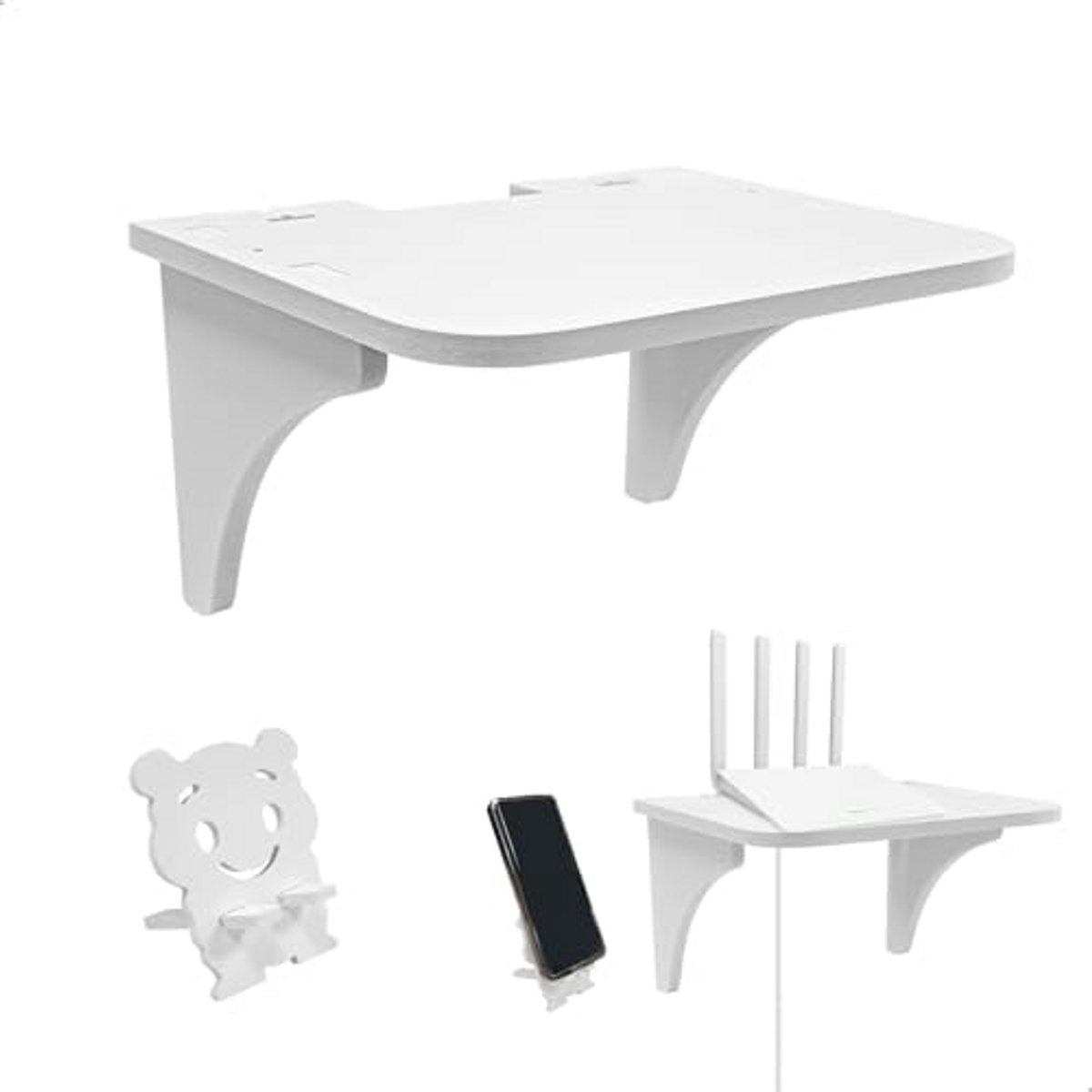Wifi Router Wandhouder - Modemhouder met Kabelmanagement - Ruimtebesparend - Voor Router en Modem