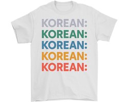 Koreaans Shirt – KOREAN KOREAN KOREAN KOREAN KOREAN – K-Pop Outfit – Unisex T-Shirt voor Dames & Heren – Origineel Cadeau