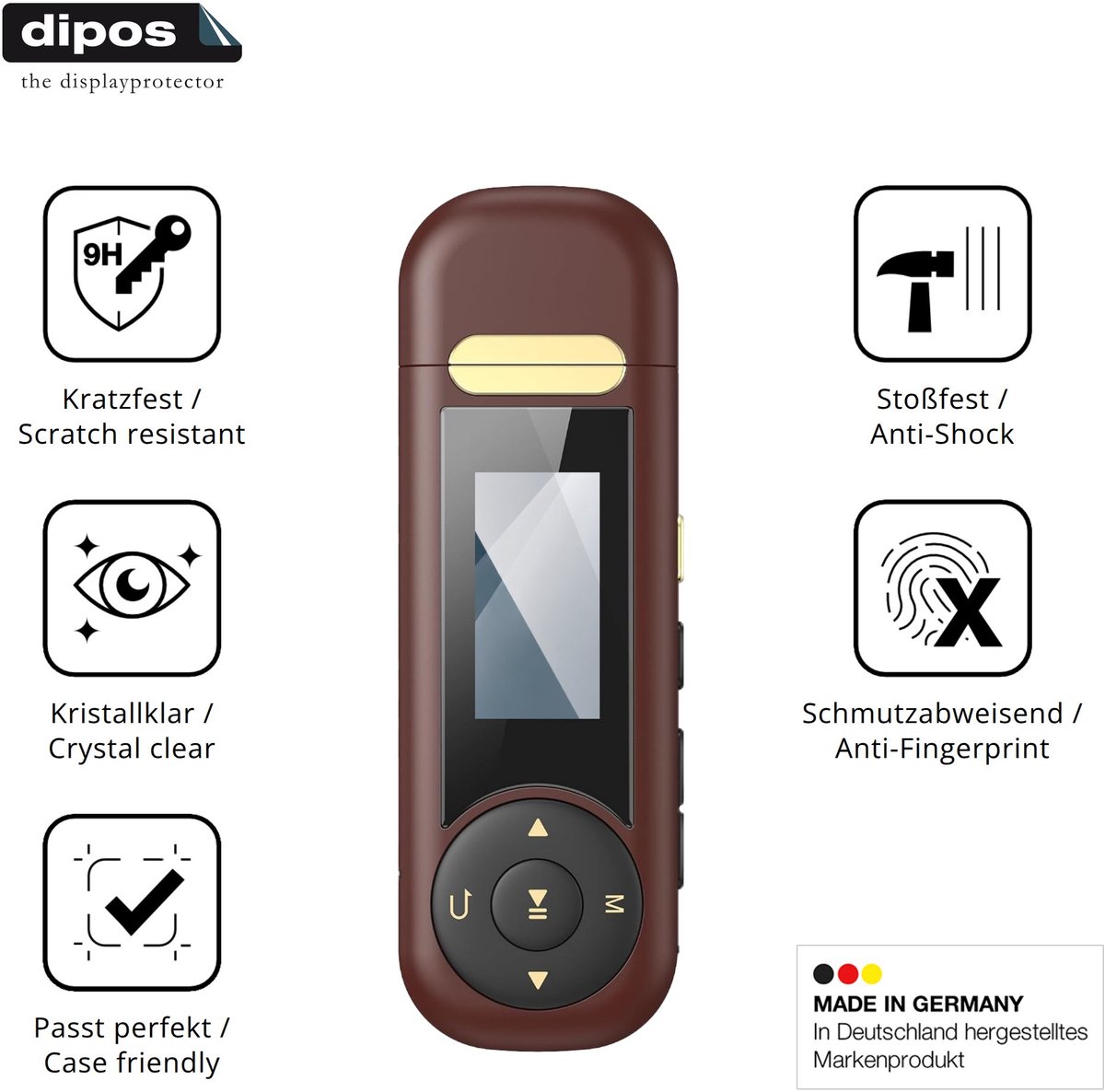 dipos – 2x Pantserfolie geschikt voor AGPTEK A59PL | 9H Screenprotector