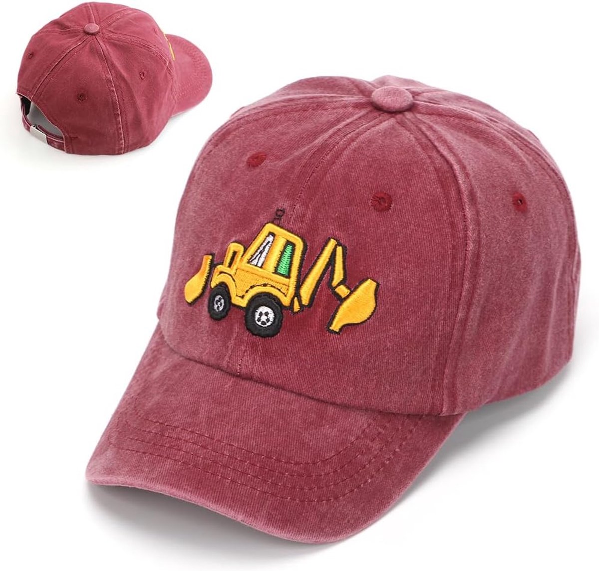 denim pet voor kinderen, vrachtwagenpet auto geborduurde baseballpet tractor baseballpet, baseballpets katoenen pet zonbescherming buiten peuter cowboyhoed