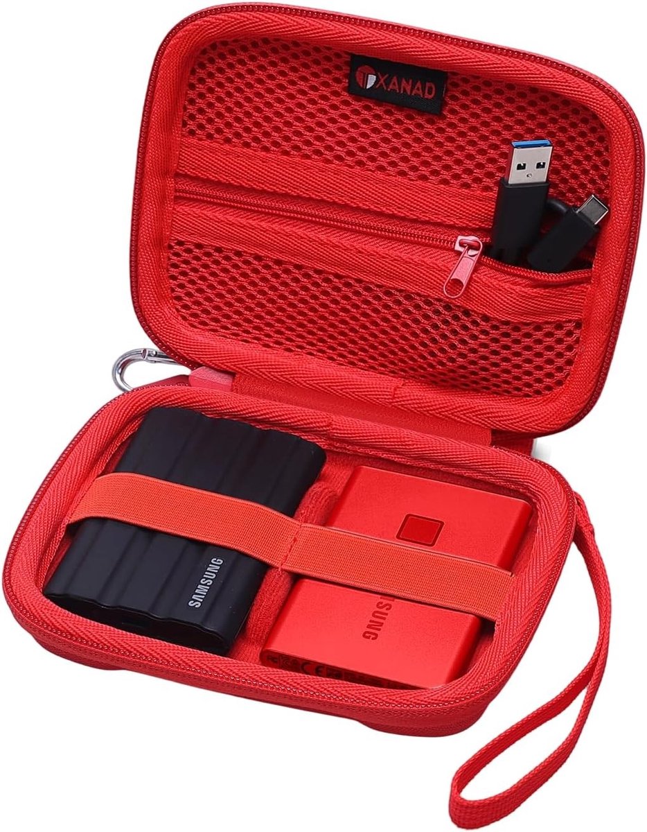 Draagbare transporttas voor Samsung SSD's - Dubbel compartiment, bescherming en stijl