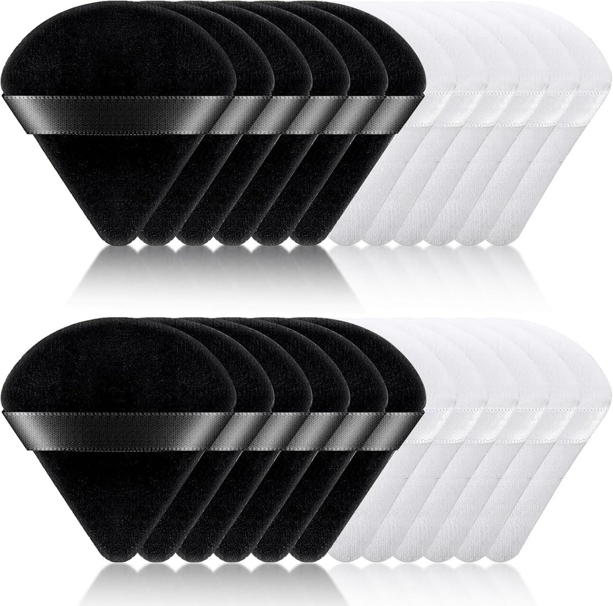 Set van 24 Driehoekige Makeup Poeder Puff - Perfect voor Blenden, Make-up Applicatie en Verfijnen van de Huid