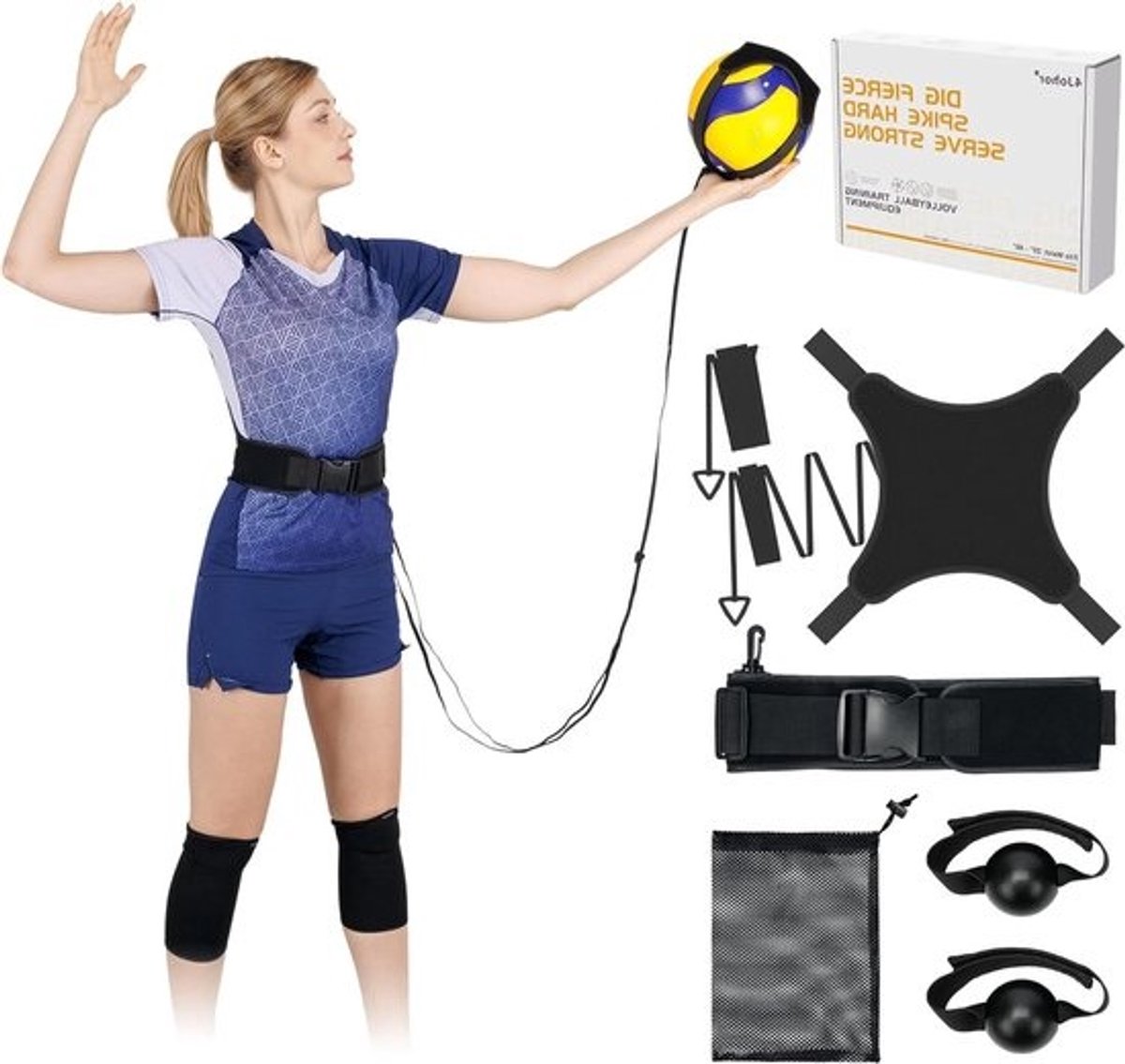 Upgrade Volleybal Trainingsapparatuur - Premium Taille Gesp - Volleybal Serve Trainer - Alternatief Volleybal Praktijk Net Rebounder - Volleybal Geschenken Tienermeisjes & JOns