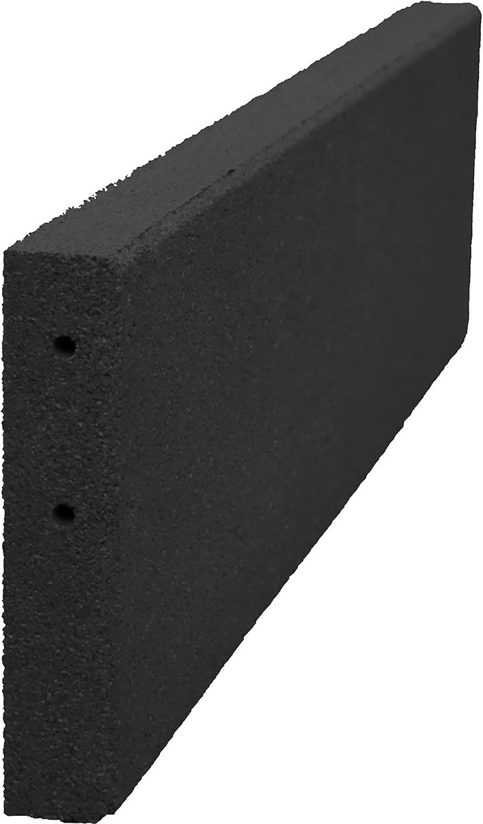 Rubberen randstenen, 100 x 25 cm, 50 mm dik, zwart, valbeveiliging