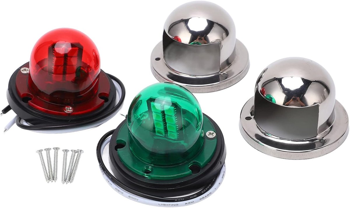 Roestvrij Staal 12V LED Marine Bootjacht Rood Groen Boeg Navigatielicht