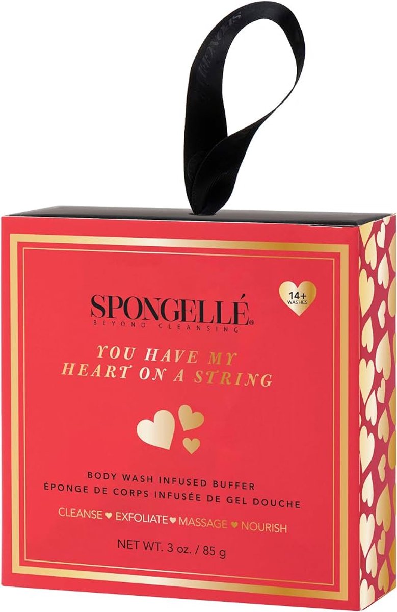 Spongelle Boxed Heart Body Buffer 14+ Body Wash Buffer