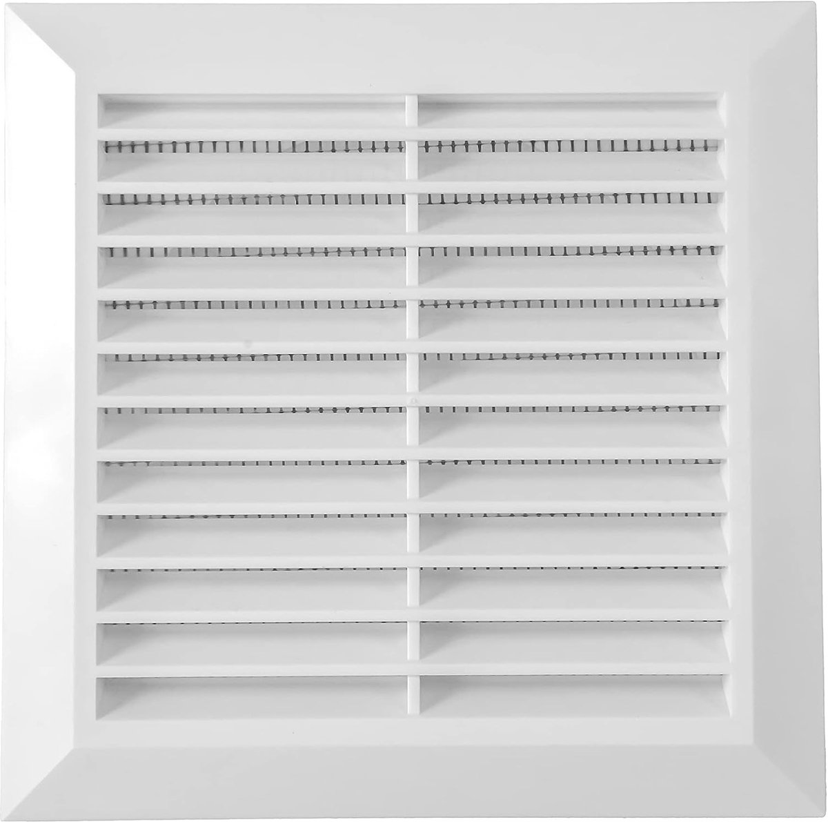 Systems 125 mm buitenventilatieafdekking, badkameruitlaat-ontluchtingsbuis, ventilatieafdekking voor buiten, de ventilatie houdt insecten, vogels en knaagdieren, wit, 12,5 cm
