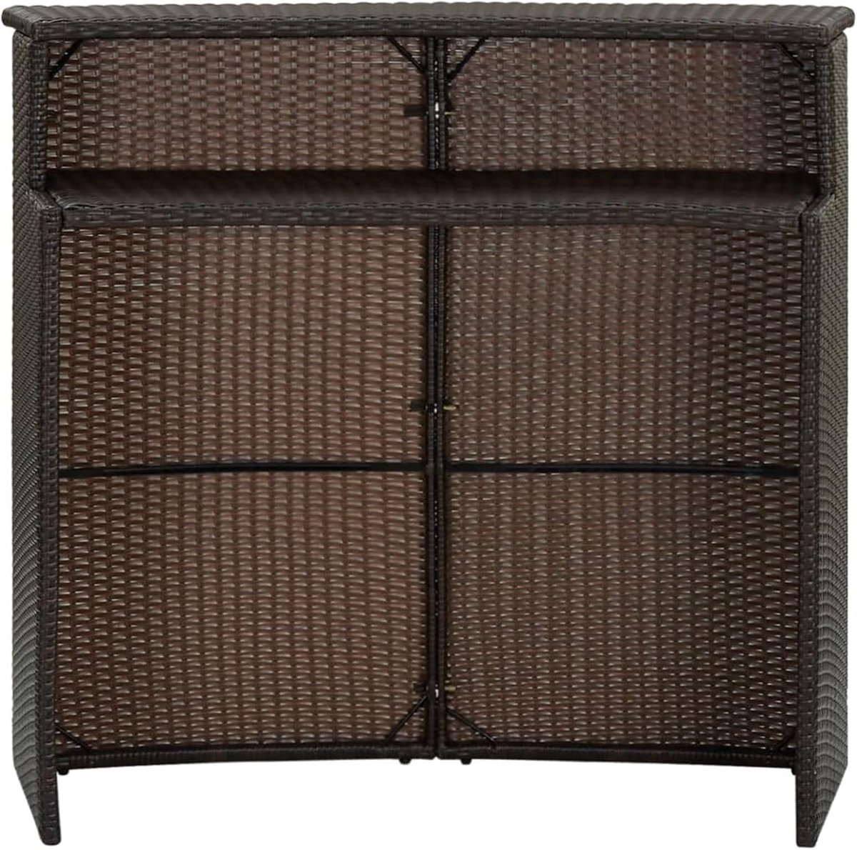 Ontbijtbartafel, Eetkroeg, Bureau, Eetkamer, Keuken, Eettafel, Eettafel, Eettafel, Eettafel, Eetcafé, Bruin, 120x55x110 cm, Poly Rotan