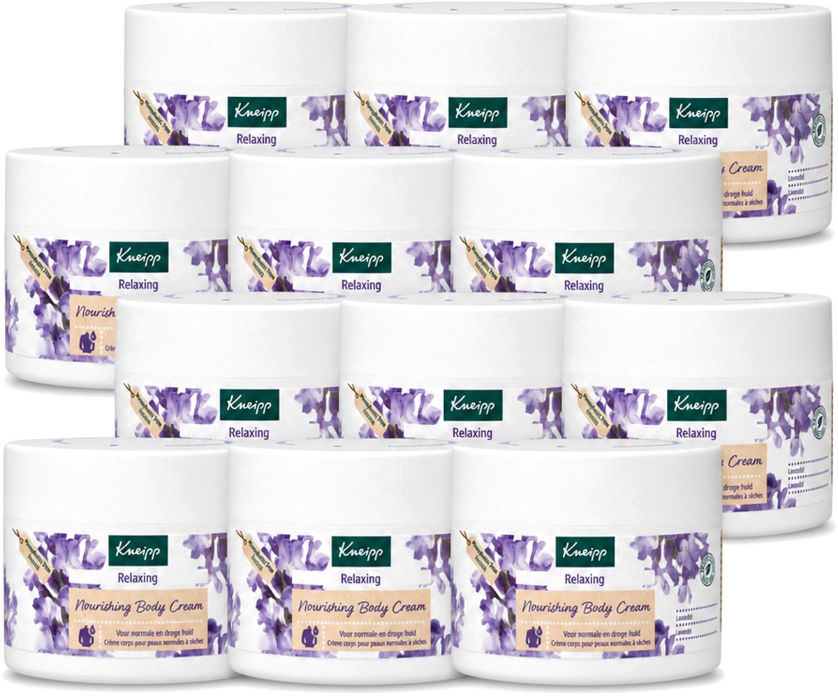 12 x Kneipp - Body crème - Relaxing - Lavendel - Rustgevende geur - 200 ml - Voordeelverpakking - 12 stuks