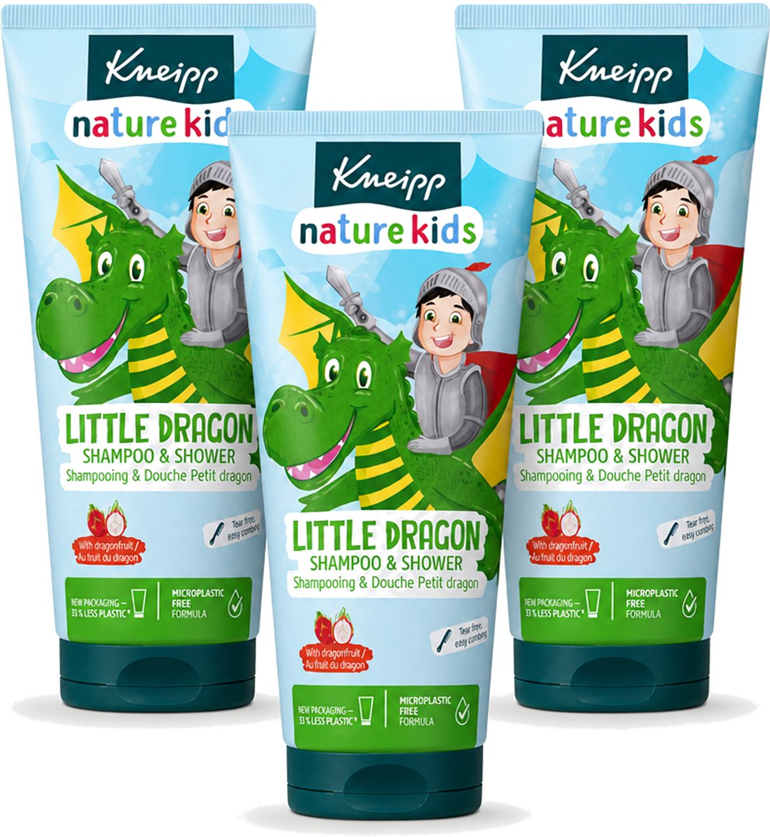 3 x Kneipp - Shampoo & Showergel - Little Dragon - 200 ml - Voordeelverpakking - 3 stuks