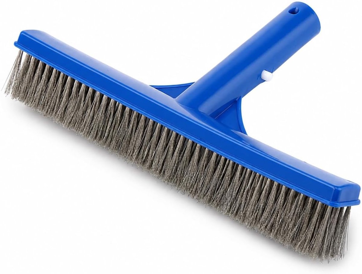 Poolborstel van RVS, 10 Inch, Effectieve Schoonmaakborstel voor Bodem en Muren van Zwembaden, Vijvers en Spa's