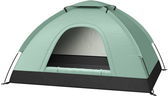 Camouflage kampeertent voor 2 personen- lichtgewicht- geventileerde koepeltent- eenvoudig op te zetten met deuren met ritssluiting. — afbeelding 4