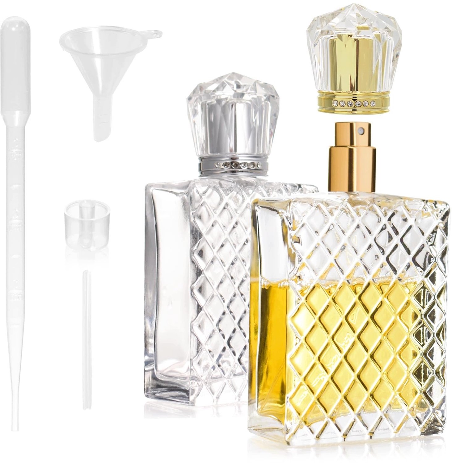 2x 100ml Parfum Verstuiver Flesjes - Herbruikbaar & Reisformaat