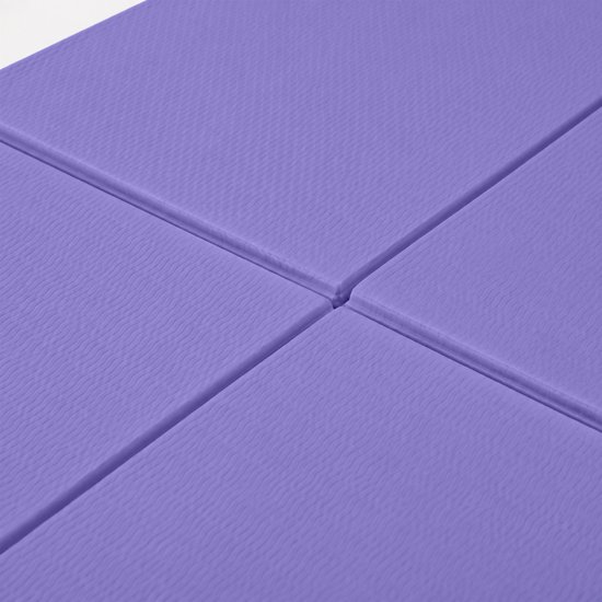 Yogamat antislip - 6 mm - opvouwbaar - met tas - paars van Yogamat — afbeelding 3