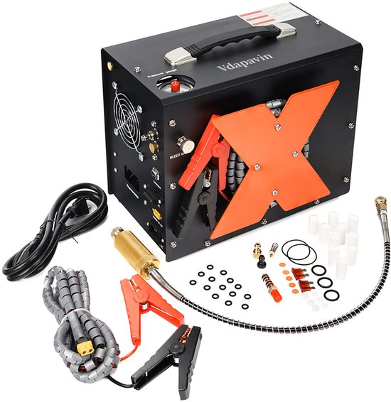 Draagbare Luchtcompressor 220V-12V - 4500 Psi 300 Bar - Elektrisch - Compact - Voor PCP En Scuba Tanks — afbeelding 2